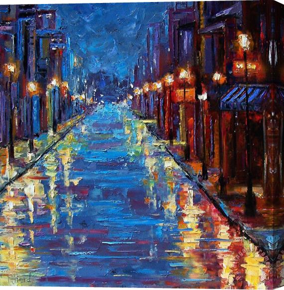 Debra Hurd New Orleans Bourbon Street Stretched Canvas Print / Canvas Art Debra Hurd New Orleans Bourbon Street Stretched Canvas Print / Canvas Art
