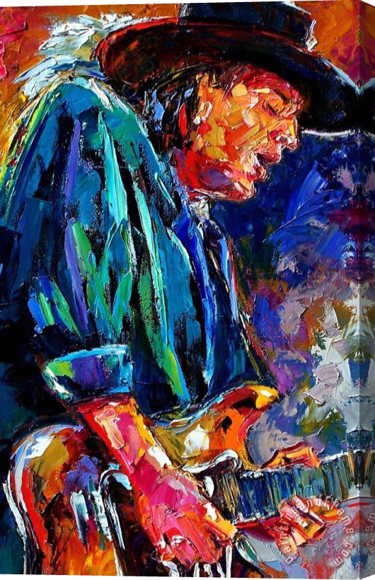 Debra Hurd Stevie Ray Vaughan Stretched Canvas Painting / Canvas Art