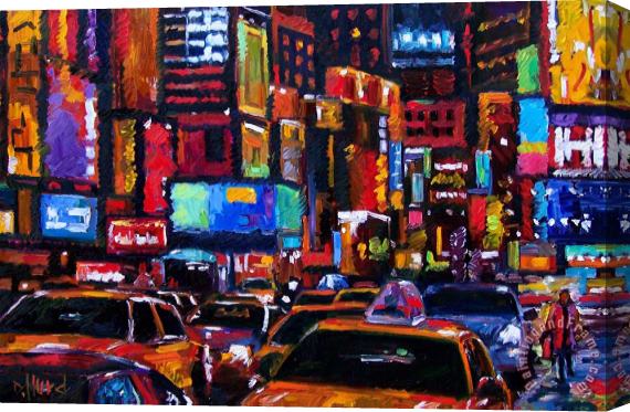Debra Hurd Times square Stretched Canvas Painting / Canvas Art