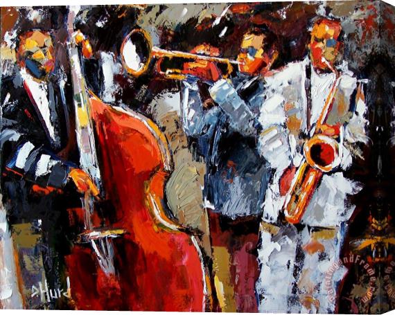 Debra Hurd Wild Jazz Stretched Canvas Painting / Canvas Art
