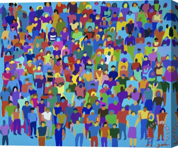 Diana Ong All in a Crowd Stretched Canvas Print / Canvas Art