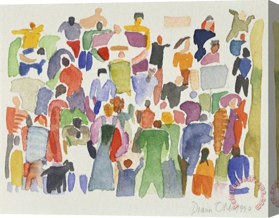 Diana Ong Crowd No 16 Stretched Canvas Painting / Canvas Art