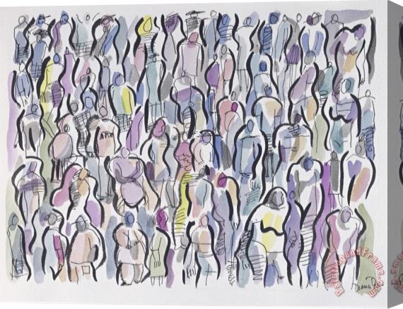 Diana Ong Crowd No 18 Stretched Canvas Print / Canvas Art