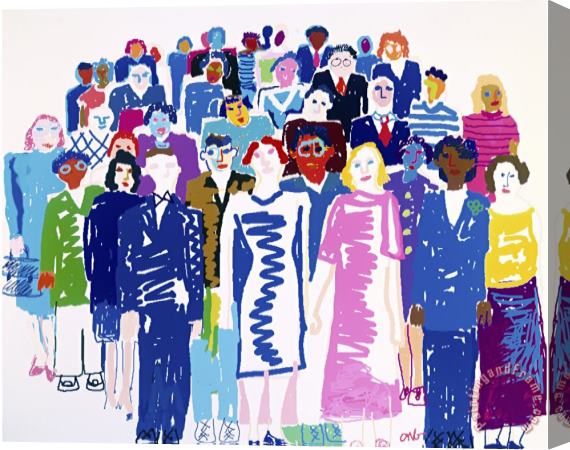Diana Ong Crowd V Stretched Canvas Painting / Canvas Art
