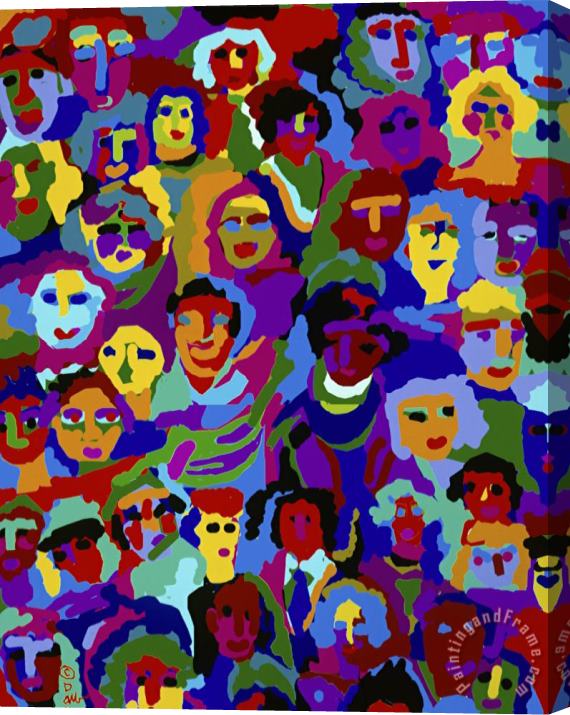 Diana Ong Crowd Xvi Stretched Canvas Painting / Canvas Art