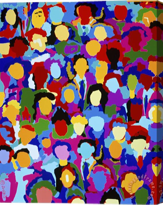 Diana Ong Crowd Xvii Stretched Canvas Painting / Canvas Art