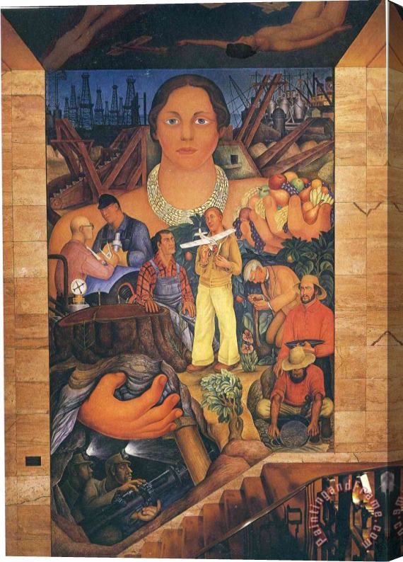 Diego Rivera Allegory of California 1931 Stretched Canvas Print / Canvas Art Diego Rivera Allegory of California 1931 Stretched Canvas Print / Canvas Art