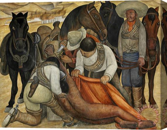 Diego Rivera Liberation of The Peon, 1931 Stretched Canvas Painting / Canvas Art