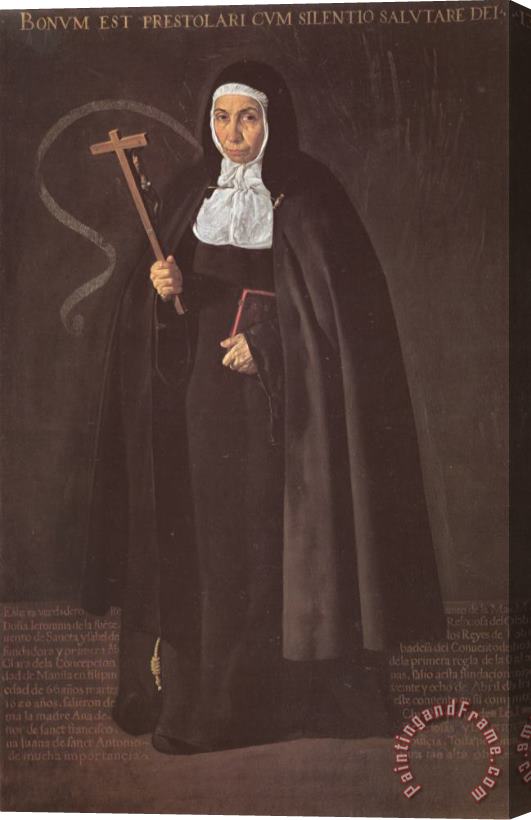 Diego Velazquez Madre Maria Jeronima De La Fuente 1620 Stretched Canvas Painting / Canvas Art