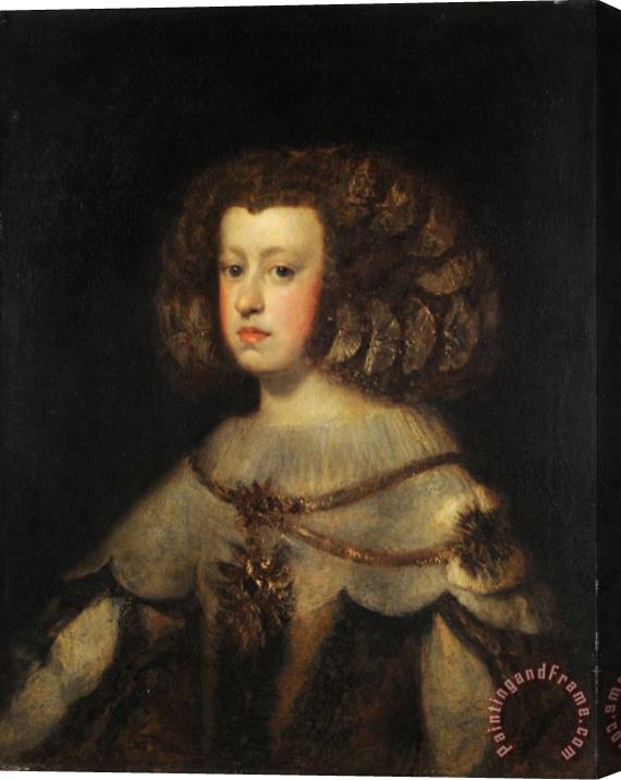 Diego Velazquez Retrato De La Infanta Maria Teresa De Espana Stretched Canvas Print / Canvas Art
