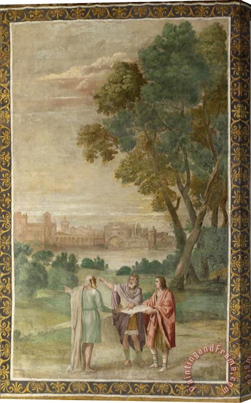 Domenichino And Assistants Apollo And Neptune Advising Laomedon on The Building of Troy Stretched Canvas Painting / Canvas Art