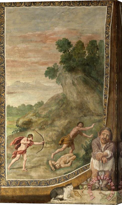 Domenichino And Assistants Apollo Killing The Cyclops Stretched Canvas Painting / Canvas Art