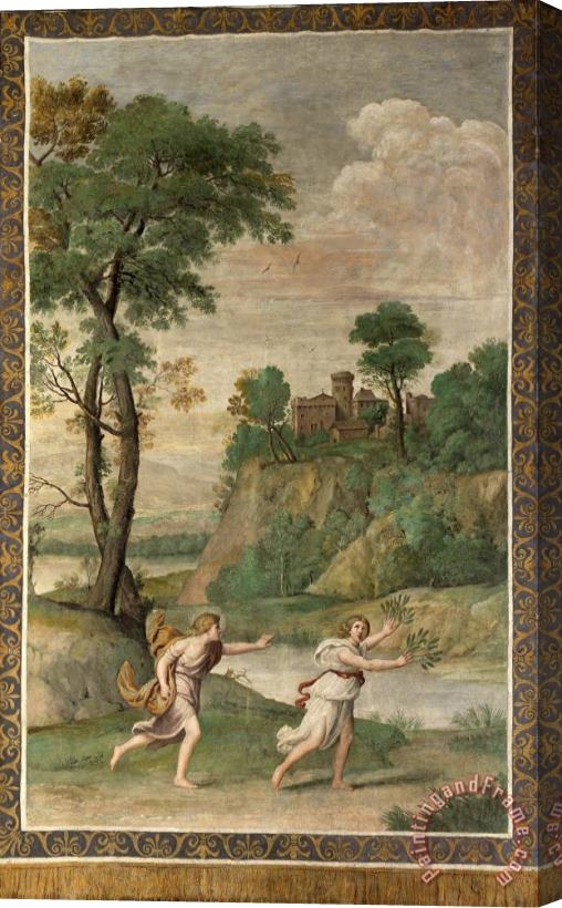 Domenichino And Assistants Apollo Pursuing Daphne Stretched Canvas Print / Canvas Art