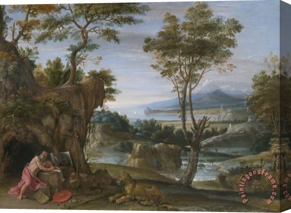 Domenichino Landscape with St Jerome Stretched Canvas Print / Canvas Art