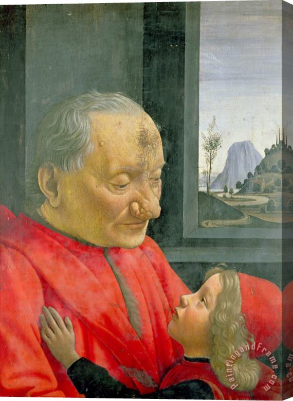 Domenico Ghirlandaio An Old Man And a Boy Stretched Canvas Painting / Canvas Art