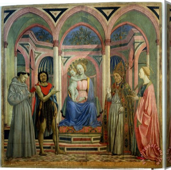 Domenico Veneziano Pala Di Santa Lucia Dei Magnoli Stretched Canvas Painting / Canvas Art