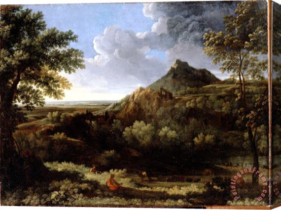 Dughet, Gaspard Landscape in The Roman Campagna Stretched Canvas Painting / Canvas Art