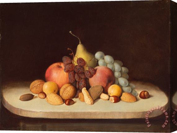 Duncanson, Robert Scott Still Life with Fruit And Nuts Stretched Canvas Painting / Canvas Art