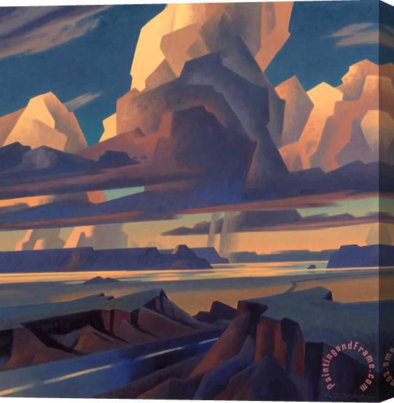 Ed Mell Driving Storm, 2001 Stretched Canvas Painting / Canvas Art