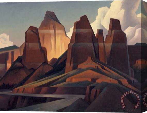 Ed Mell Red Rock Ribbon, 2004 Stretched Canvas Painting / Canvas Art