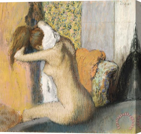 Edgar Degas After the Bath Stretched Canvas Painting / Canvas Art