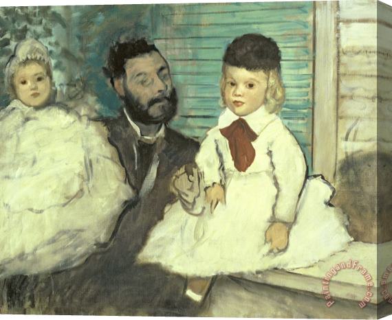 Edgar Degas Comte Le Pic and his Sons Stretched Canvas Painting / Canvas Art