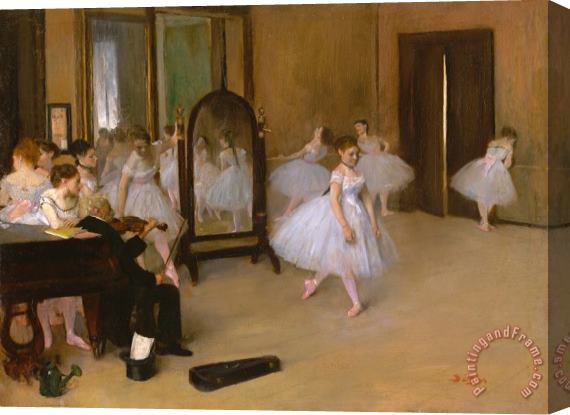 Edgar Degas Dance Class Stretched Canvas Painting / Canvas Art