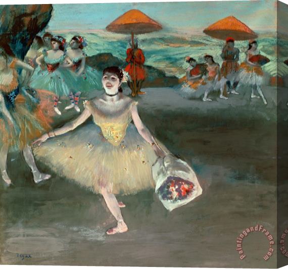 Edgar Degas Dancer with Bouquet Stretched Canvas Painting / Canvas Art