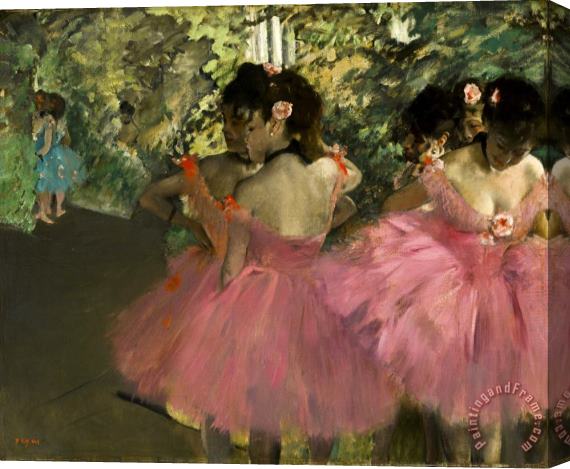 Edgar Degas Dancers in Pink Stretched Canvas Print / Canvas Art