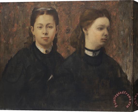Edgar Degas Double Portrait The Cousins of The Painter Stretched Canvas Painting / Canvas Art