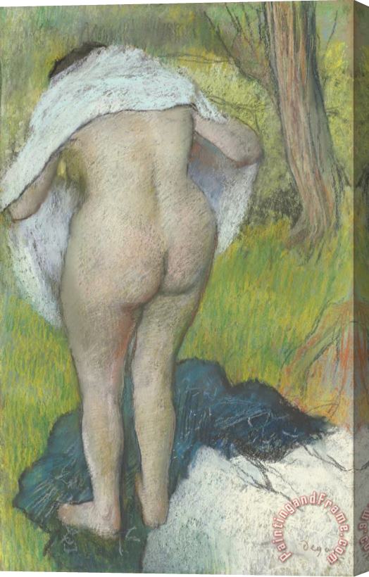 Edgar Degas Girl Drying Herself Stretched Canvas Print / Canvas Art