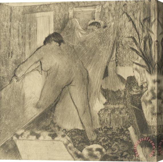 Edgar Degas Leaving The Bath (la Sortie Du Bain) Stretched Canvas Print / Canvas Art