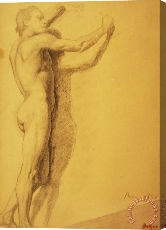 Edgar Degas Study of a Male Nude Stretched Canvas Painting / Canvas Art