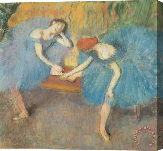 Edgar Degas Two Dancers at Rest Stretched Canvas Painting / Canvas Art