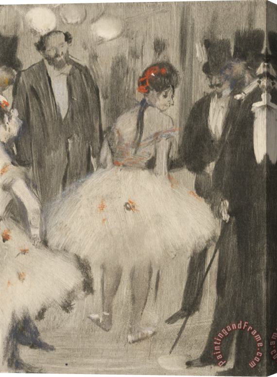 Edgar Degas Virginie Being Admired While The Marquis Cavalcanti Looks on Stretched Canvas Print / Canvas Art