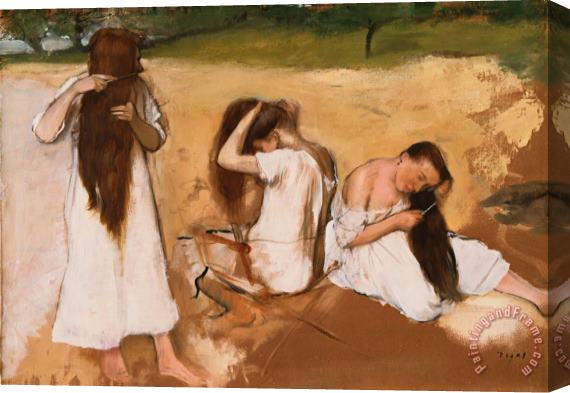 Edgar Degas Women Combing Their Hair Stretched Canvas Print / Canvas Art