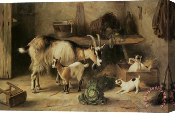 Edgar Hunt Uninvited Guests Stretched Canvas Painting / Canvas Art