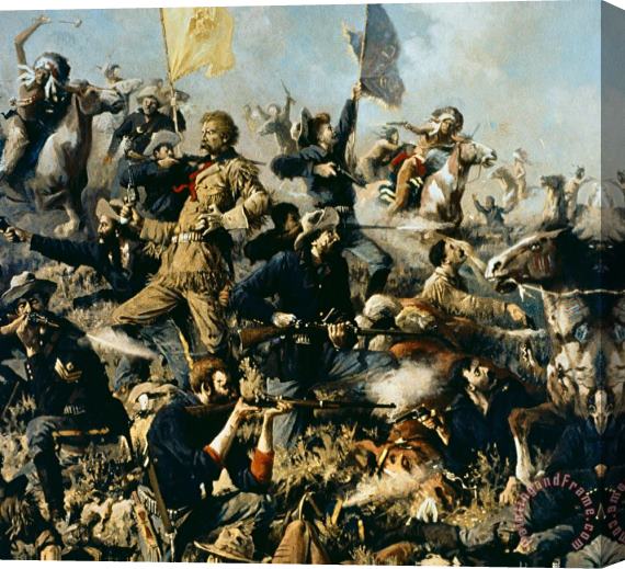 Edgar Samuel Paxson Battle of Little Bighorn Stretched Canvas Painting / Canvas Art