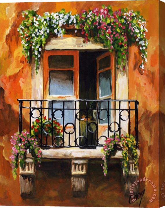 Edit Voros Balcony Of Livorno Stretched Canvas Painting / Canvas Art