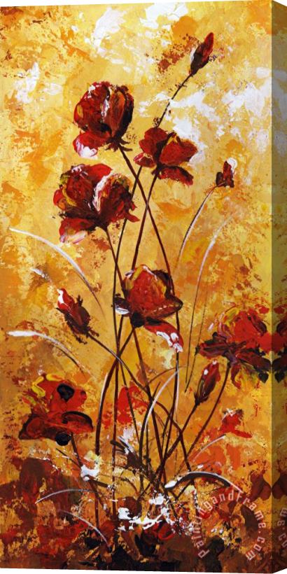 Edit Voros My flowers - Rust poppies Stretched Canvas Painting / Canvas Art