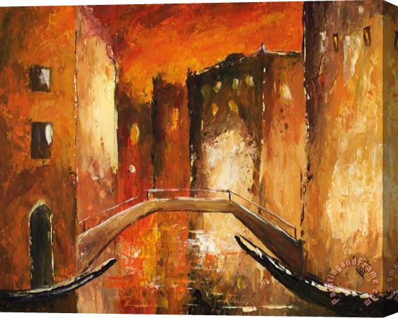Edit Voros Venice by night 07 Stretched Canvas Painting / Canvas Art