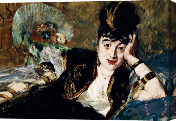 Edouard Manet Lady With Fan Portrait Of Marie Anne De Callias Known As Nina De Callias Stretched Canvas Print / Canvas Art