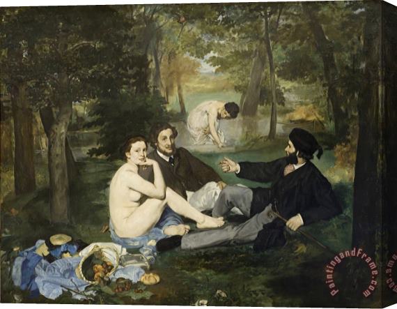 Edouard Manet Le Dejeuner Sur L'herbe Stretched Canvas Print / Canvas Art