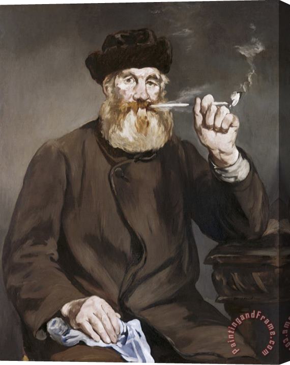 Edouard Manet Man Smoking a Pipe Stretched Canvas Print / Canvas Art