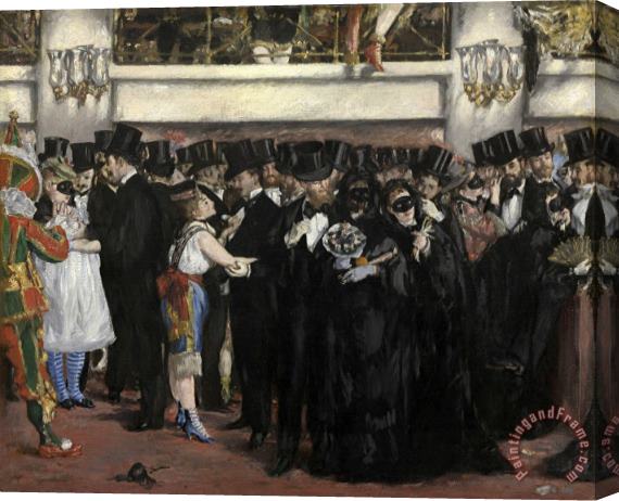 Edouard Manet Masked Ball at The Opera Stretched Canvas Painting / Canvas Art
