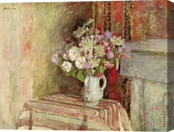 Edouard Vuillard Flowers in a Vase Stretched Canvas Painting / Canvas Art