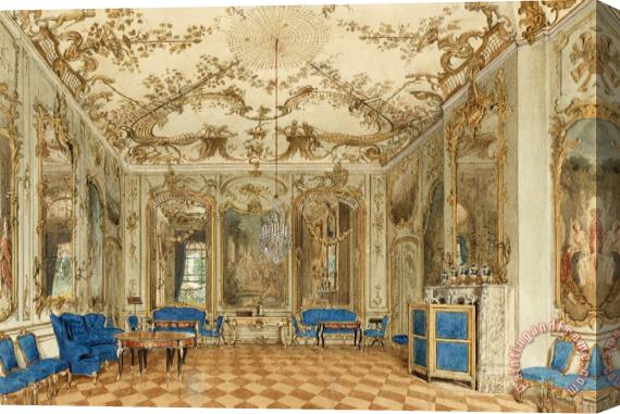 Eduard Gaertner Concert Room of Sanssouci Palace, Potsdam, Germany Stretched Canvas Print / Canvas Art