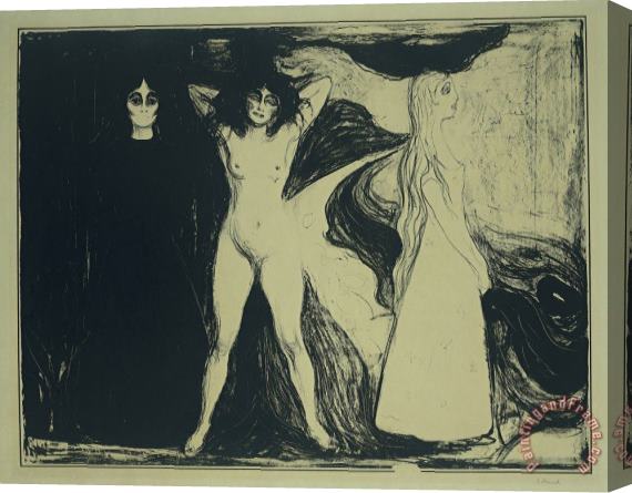 Edvard Munch Das Weib (de Sfinx) Stretched Canvas Painting / Canvas Art