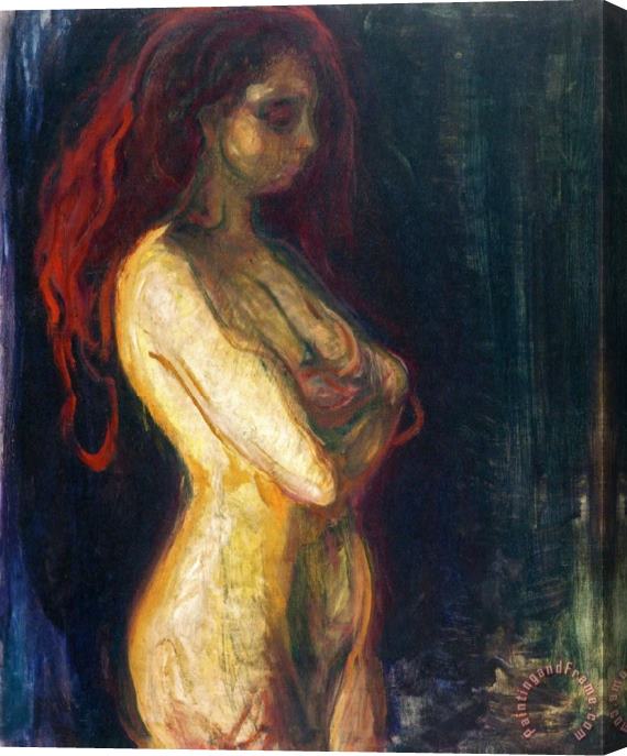Edvard Munch Nude in Profile Towards The Right 1898 Stretched Canvas Print / Canvas Art