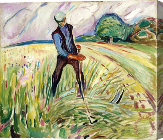 Edvard Munch The Haymaker Stretched Canvas Painting / Canvas Art